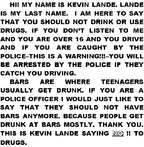 Say No To Drugs